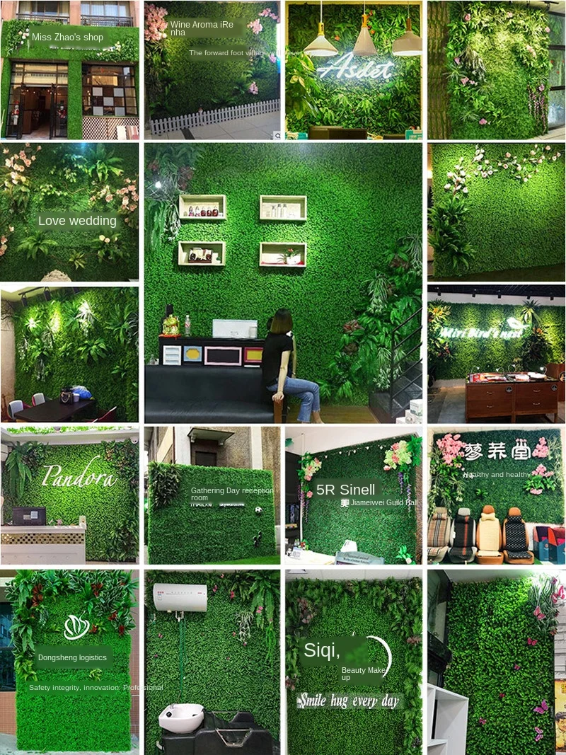 Dirbtinis Žalios Žolės, Augalų Sienos 40*60cm Netikrą Vejos Dirbtiniais Augalais Lapų, Žolės Žiedų Dirbtiniai Lapai Sode Dekoras