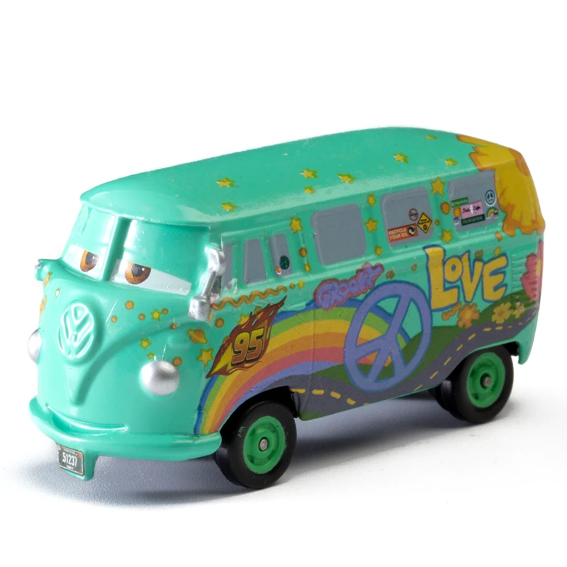 Disney Pixar 2 3 automobilių istorija filmą Afi autobusų Volkswagen Van Huige vaikų lydinio lieto lenktynių modelio dovanų kolekciją gimtadienio dovana