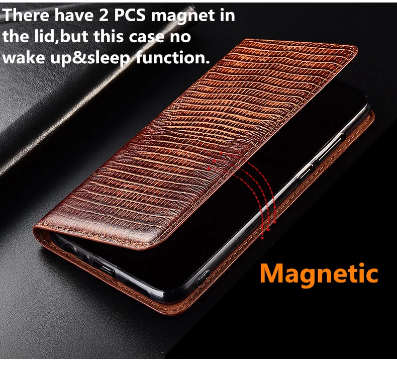 Driežas natūrali oda atveju kortelės lizdas turėtojas Umidigi A7 Pro magnetic telefono dėklas funda už Umidigi S5 Pro flip cover coque