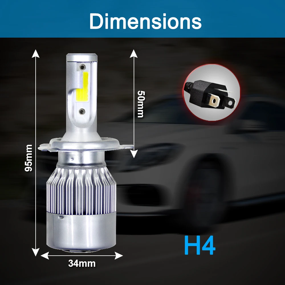 Dual Spalvos LED Turbo Automobilių Žibintai H7, H11 H4 Hi/Lo H1 H3 H8 HB1 HB3 HB4 HB5 H13 H16 H27 9005 Lemputes 4300K 3000K Rūko Žibintas