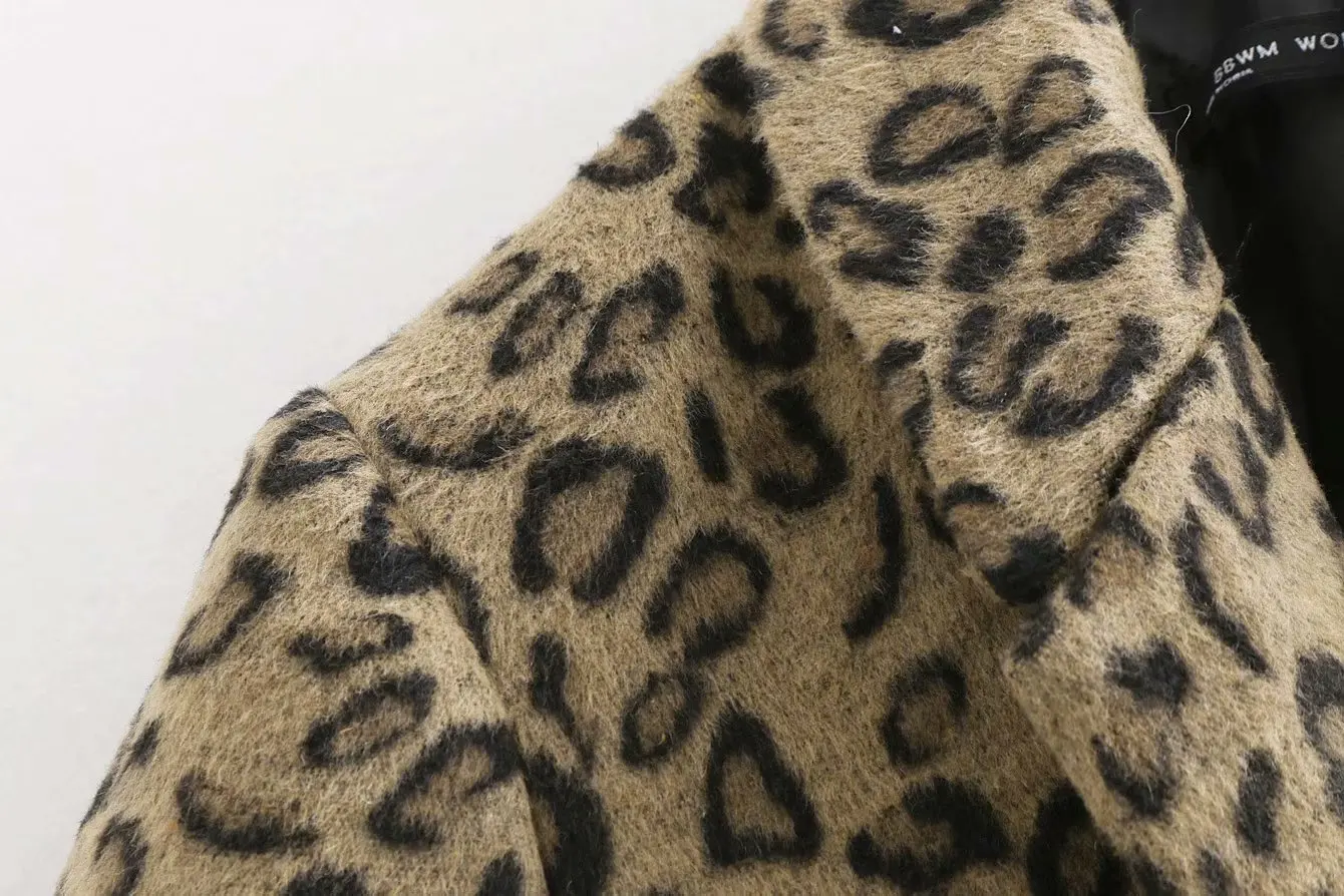 Europos ir Amerikos mados leopard grūdų žakardo kailis BB100-8456