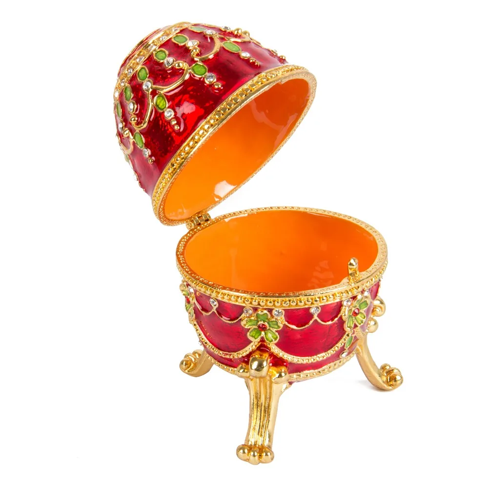 FABERGE KIAUŠINIS Graži Raudona Rusija Faberge kiaušinis kalnų krištolas papuošalai Papuošalų Dėžutė