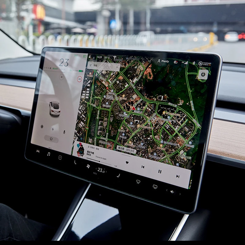 FCXvenle Centro Kontrolės Touchscreen Grūdintas Stiklas Raštas Filmas Tesla Model 3 S X Priedai, Navigacijos Ekrano Apsaugos