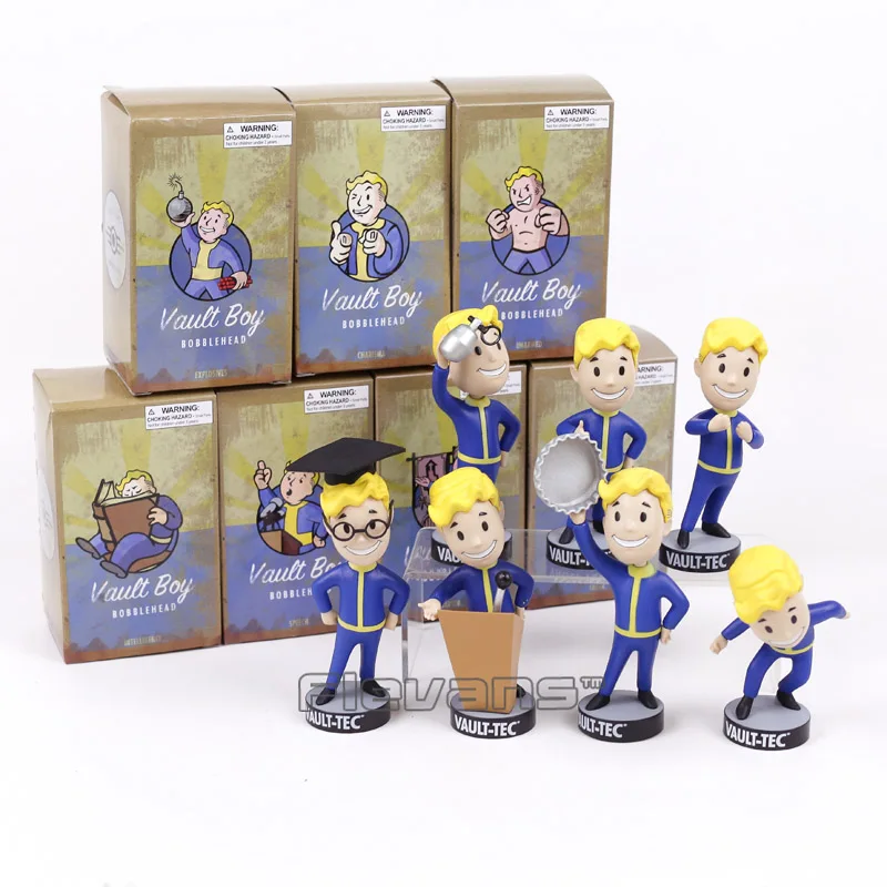 Fallout Vault Boy Bobble Head Lėlės PVC Veiksmų Skaičius, Kolekcines, Modelis Žaislas Brinquedos 7 Stilius