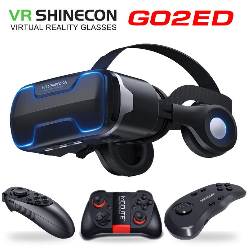 G02ED VR shinecon 8.0 Standard edition, ir laisvų rankų įrangos versija virtualios realybės 3D VR akiniai, ausinės šalmai Neprivalomi controlle