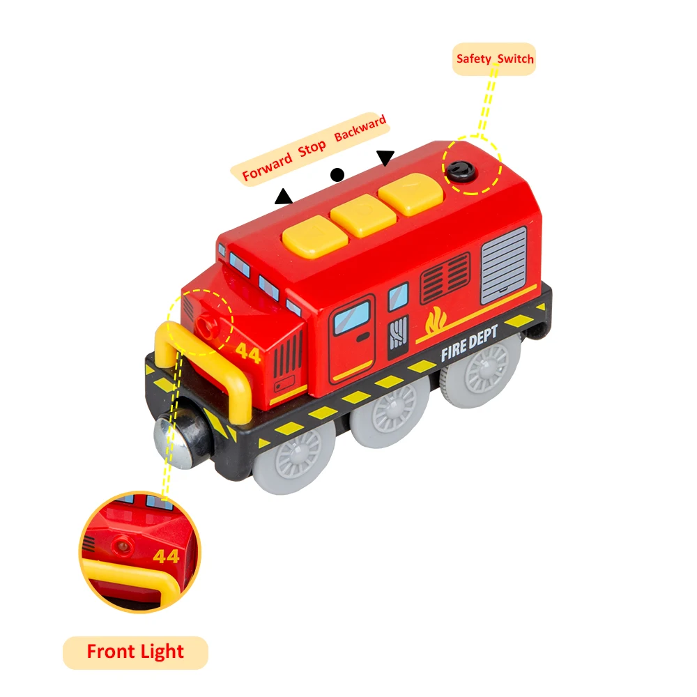 Gaisrų gesinimo Elektrinio Traukinio Žaislų Rinkinys Traukinio Diecast Lizdas Žaislas Tinka Standartinio Medinio Traukinio Vėžės Geležinkelio