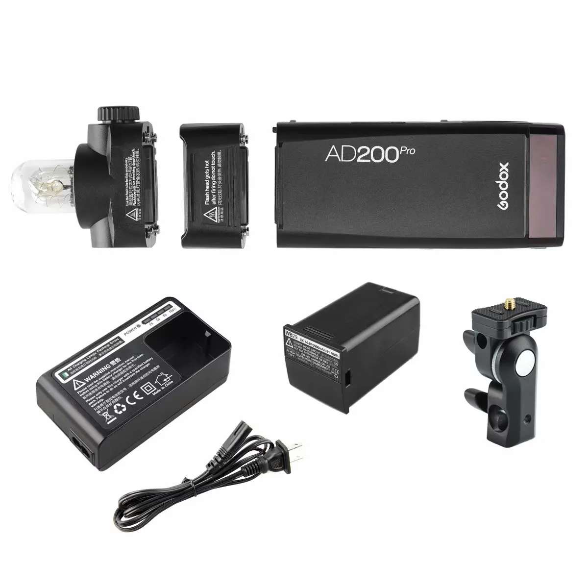 Godox AD200Pro Lauko Flash Šviesos 200Ws TTL 2.4 G 1/8000 HSS 0.01-s 1.8 Perdirbimo 2900mAh Baterija