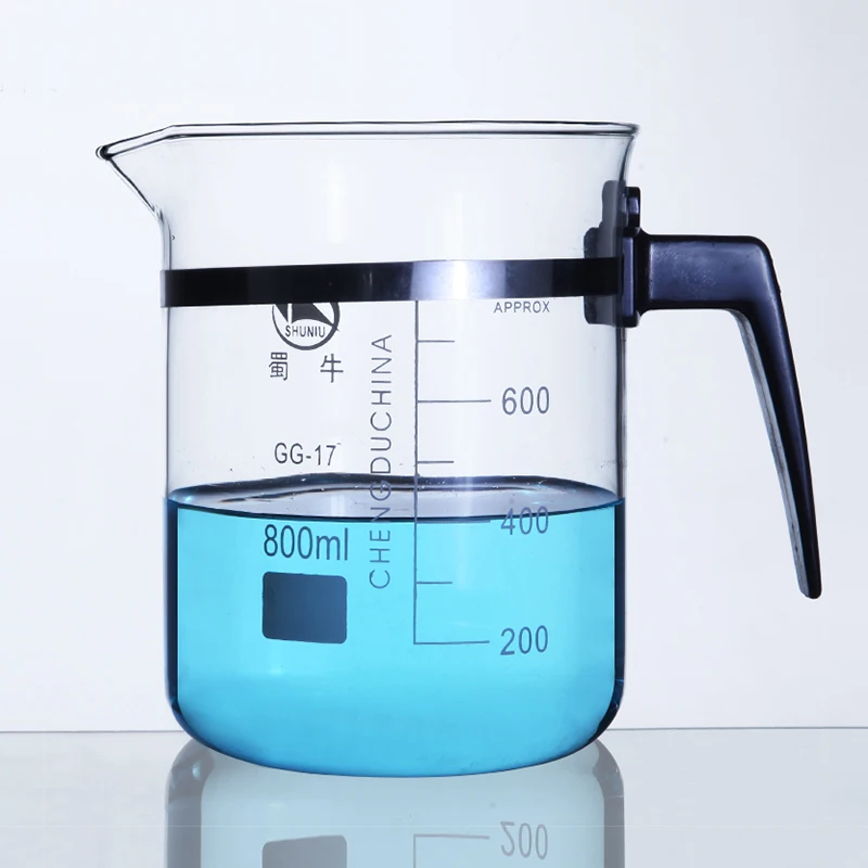 Grubościennych Dujomis stiklinę su rankena Aukštos temperatūros varža Matavimo puodelis laboratorinė įranga, virtuvės įrankiai