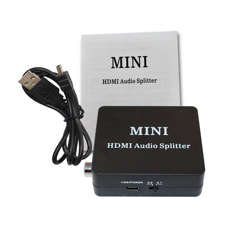 HDMI Audio Adapteris, Splitter HDMI į HDMI ir Optinis TOSLINK SPDIF +R/L analoginis garso Keitiklis