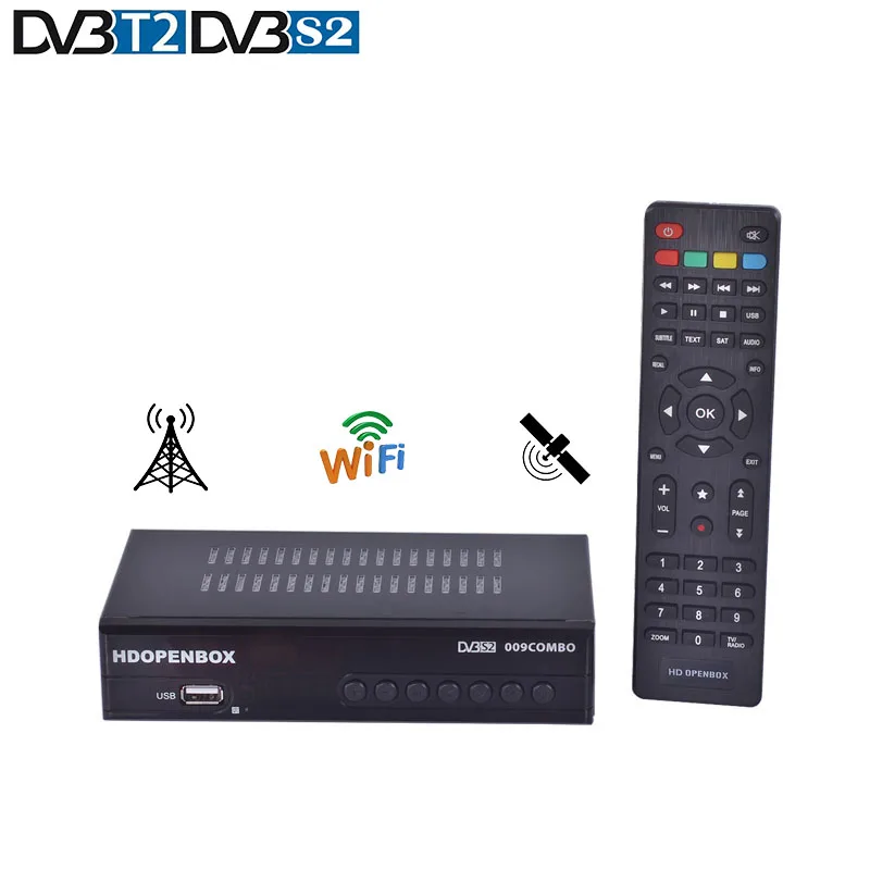 HDOPENBOX Palydovinės TV Imtuvas Combo TV BOX DVB T2/DVB S2 H. 264 Palydovinis Imtuvas Paramos CA Receptorių
