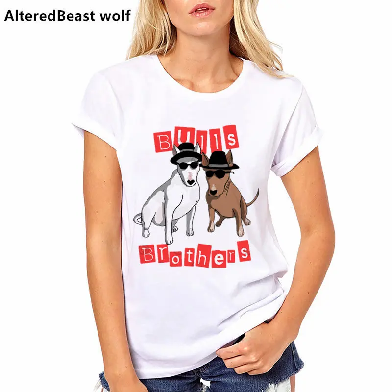 Hipster kietas Šuo Bull Terjeras T-Shirt vasaros juokinga Moterų Marškinėliai 2019 naujo dizaino Viršūnes cute girl marškinėliai ponios atsitiktinis Tees