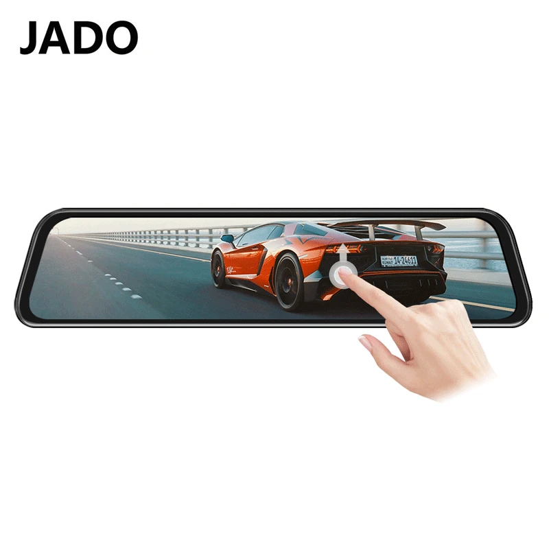 JADO G840S Brūkšnys Kamerą 12 Colių Full Screen Naktį Automobilių Dvr Kamera 1296P Galiniai 1080P Objektyvas Vairuotojo Vaizdo įrašymo Auto Brūkšnys Fotoaparatas