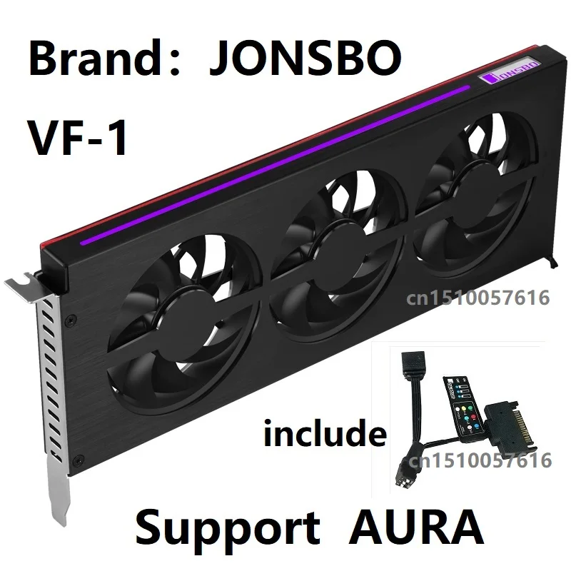 JONSBO VF-1 Grafikos plokštė Heatsink Aliuminio-magnio korpusas paramos AURA Plokštė RGB šviesos efektas, juostelės, Aušinimo Grafika