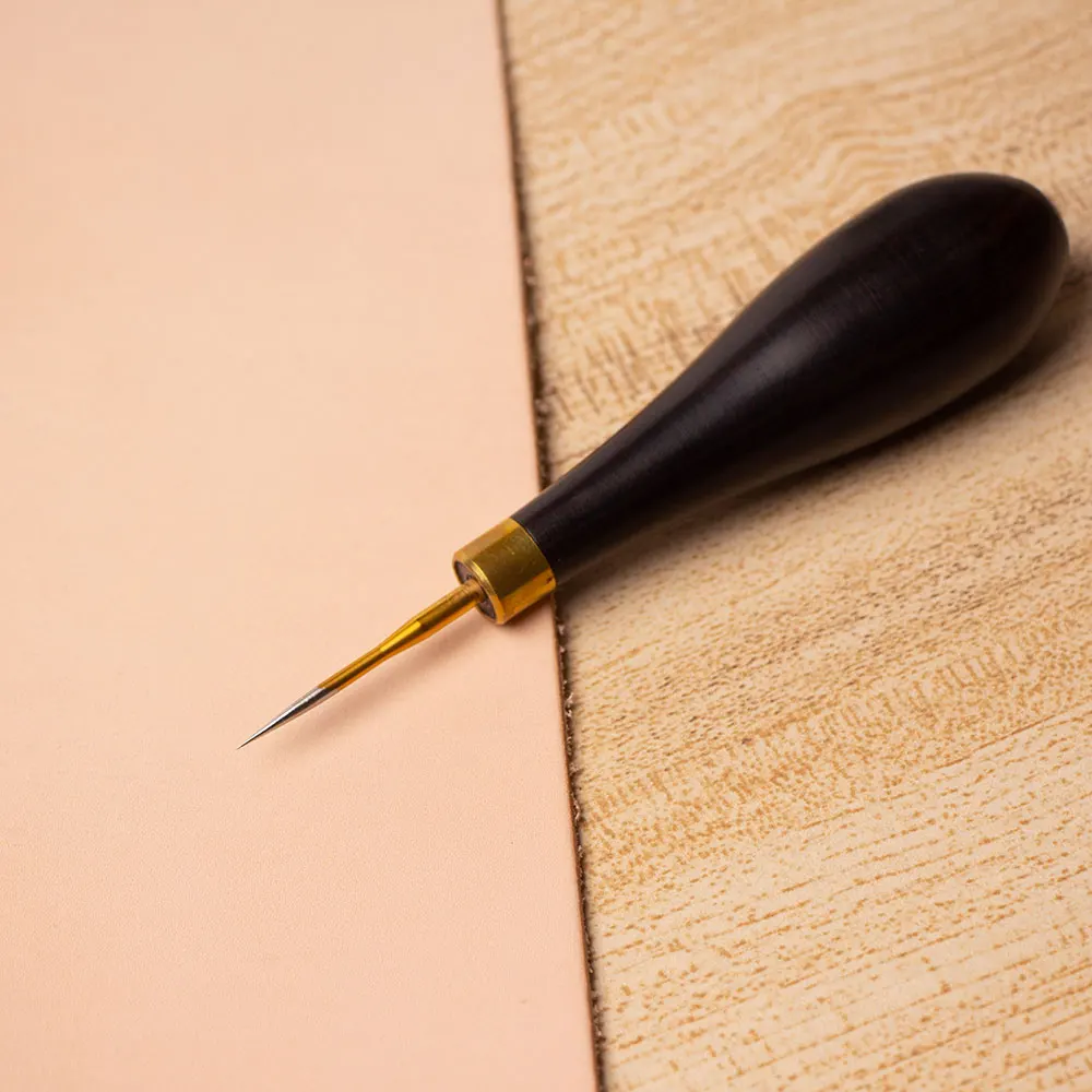 Junetree aukštos kokybės plieno yla gera medinė rankena profesionalios odos amatų Apskrito Yla 