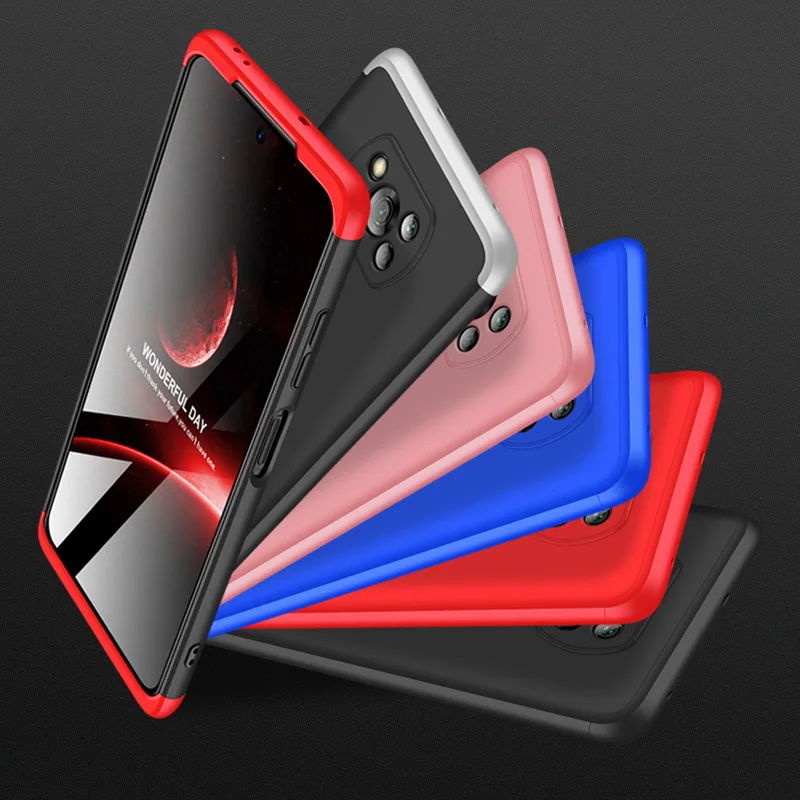 KEYSION 3 in 1 Telefonų Atveju Xiaomi POCO X3 NFC M3 C3 F2 M2 Pro X2 360 Visas Apsaugos Sunku VNT Galinį Dangtelį