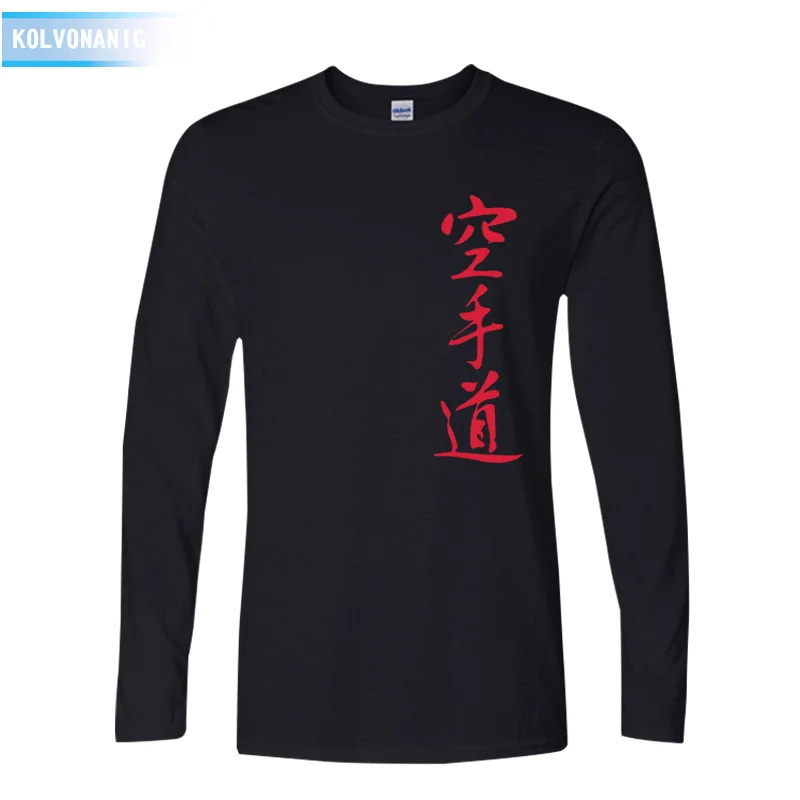 KOLVONANIG 2019 Spring&Fall O-Kaklo, ilgomis Rankovėmis Japonijos Samurajų Karate, Imtynių Atspausdintas T-Shirt vyriški Sportiniai T Shirts Viršuje Tees