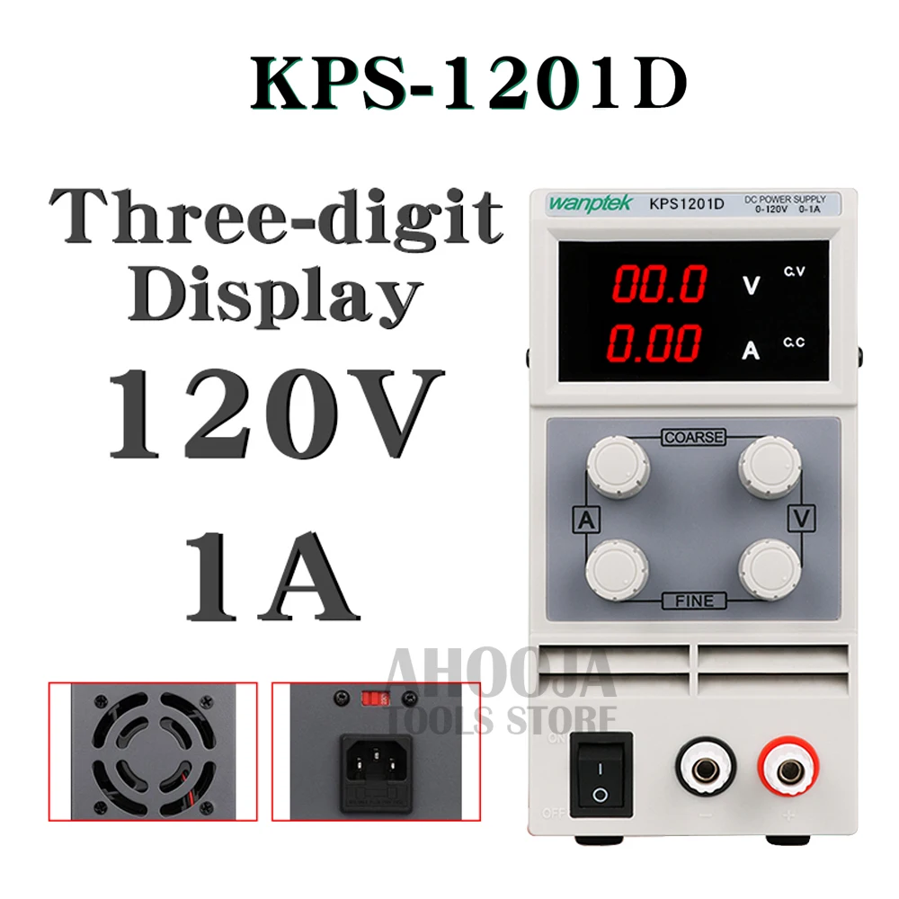 KPS1201D Reguliuojamas Didelio Tikslumo Dviguba LED Ekranas Jungiklį nuolatinės SROVĖS Tiekimas, laboratorijos, Įranga, Apsaugos Funkciją 120V1A 0.1 V A 0.01