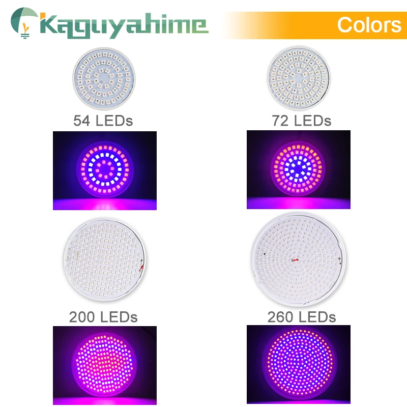 Kaguyahime LED Grow Light 110v, 220v E27 Lempos Visą Spektrą 4W 30W 50W vidinis Augalų Lempos UV Žydėjimo Hydroponics LED Grow Lempa