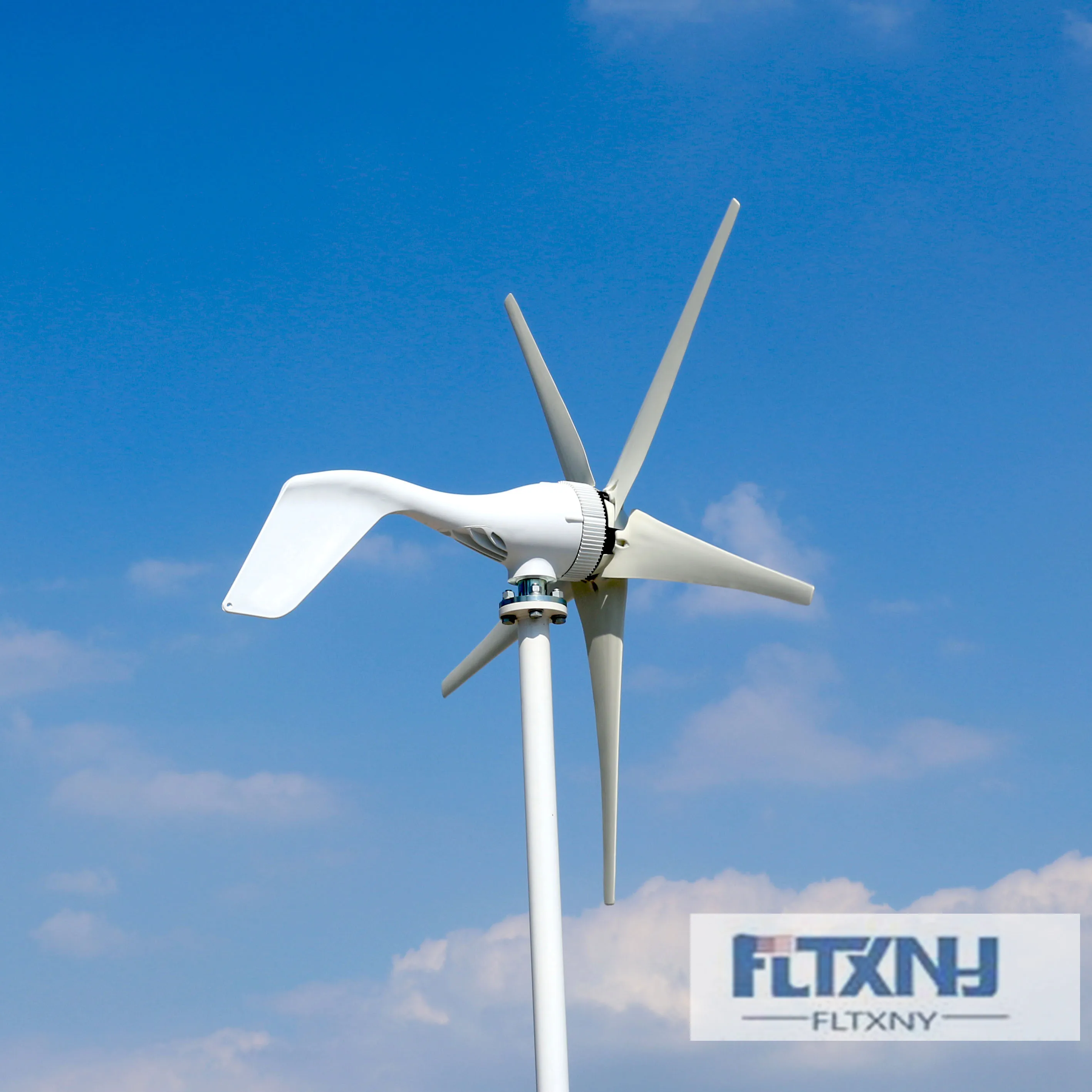 Kinijos gamykloje 400w vėjo energijos generatorius 3/5 geležtės trijų fazių AC 12v 24v vėjo turbina su valdikliu