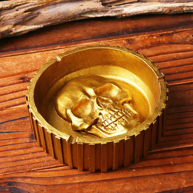 Kūrybos namų dekoravimo dervos kaukolė peleninę atskirų amatų dovana žmogui