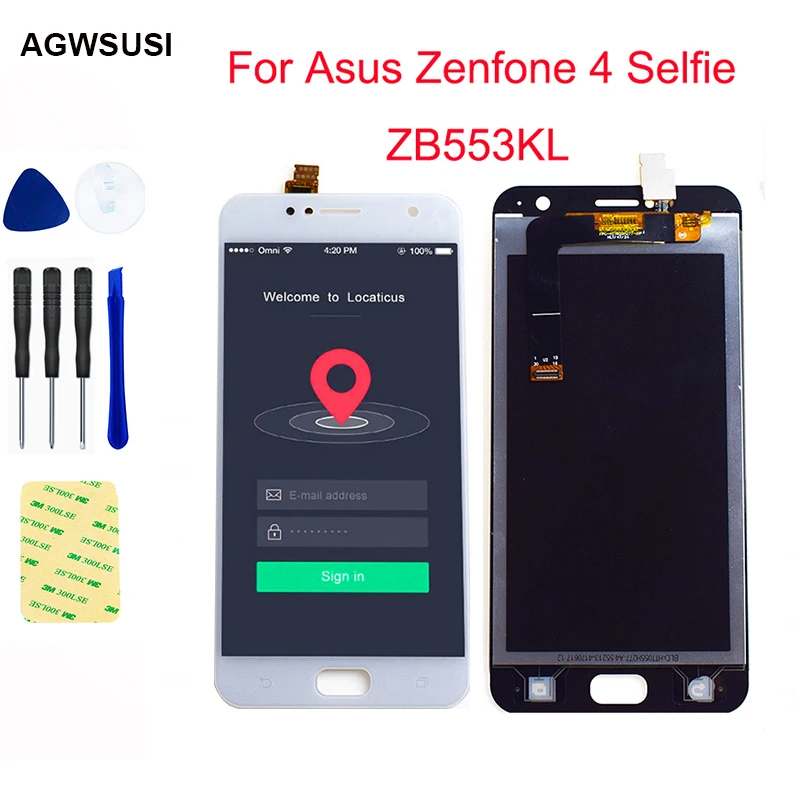 LCD Asus Zenfone 4 Selfie ZB553KL LCD Touch ASUS X00LD LCD Ekranas X00LDA LCD Ekranas + Touch Ekranas skydų Surinkimo