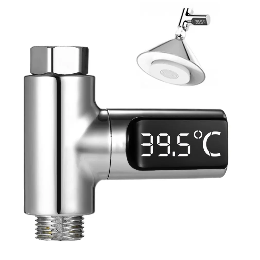 LED Ekranas, Vandens Dušo Termometras Savarankiškai Generuoti Elektros energijos, Vandens Temperatūra Stebėti Energijos Smart Meter termometras