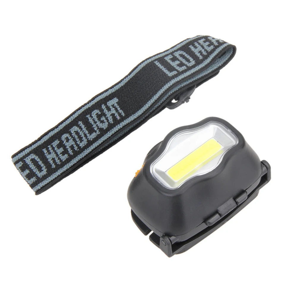 LED Žibintai COB Super Šviesus priekinis žibintas Lauke Vandeniui Naudoti 3*AAA Baterijos, Kempingas, Žvejyba, Žygiai Žibintai Žibintuvėlis