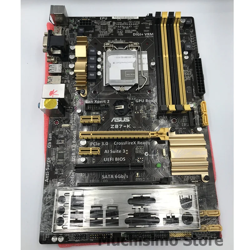 LGA 1150 DDR3 ASUS Z87-K Plokštės Desktop Intel Z87 Cpu Core i7/i5/i3 32GB PCI-E 3.0 USB3.0 Originalus Naudojami Z87-K ATX Mainboard