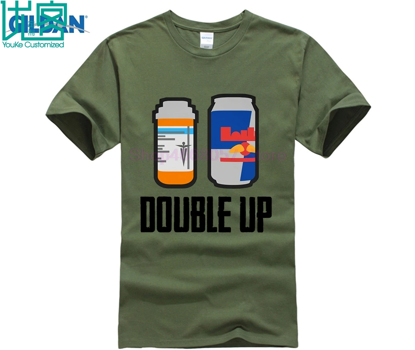 LIASOSO NAUJAS Žaidimas Playerunknown tai Battlegrounds PUBG Tees 3D Print T shirt Palaidinukė Unisex Painkiller Energy Drink G649