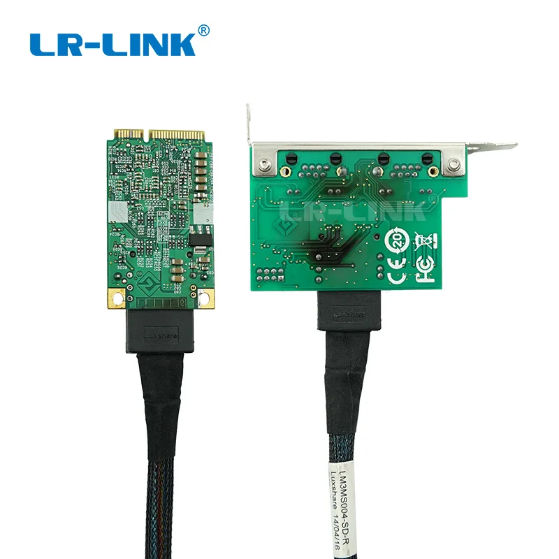 LR-LINK 2202PT Intel I350 Mini PCI-Express Tinklo Adapteris Dual Port Gigabit Ethernet Lan Kortelės 2xRJ45