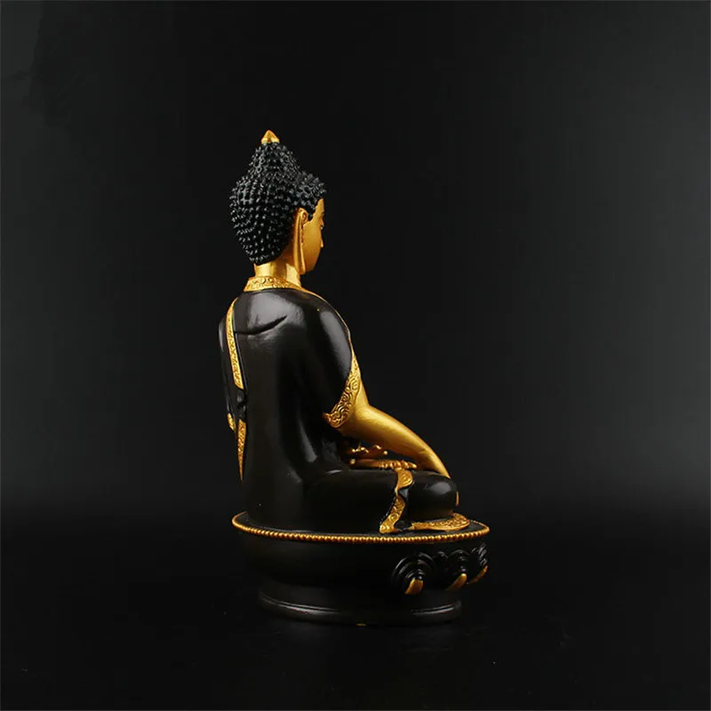 Laimingas Triratna Budos Statula Dervos Spalvos Piešimo Statulėlės 21cm Amitabha Pav Buda Iškilmingai Šventykla