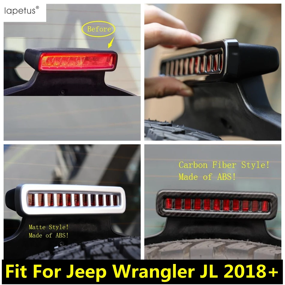 Lapetus Reikmenys Jeep Wrangler JL 2018 2019 2020 ABS Galiniai Aukštą Poziciją Stabdys Stovėjimo Šviesos Žibintas Liejimo Padengti Rinkinys