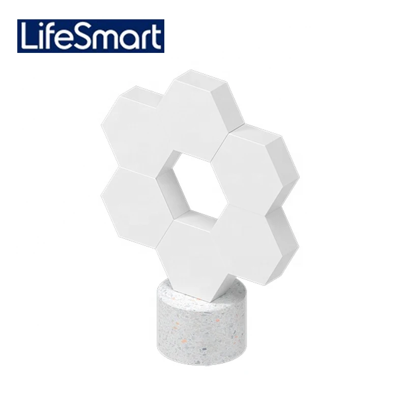 LifeSmart WiFi Smart LED Kvantinės Šviesos Rinkinys Sujungimas 6 Blokai ir Akmuo Bazę, 16 Mln. Spalvų Dirbti Cololight su Alexa 
