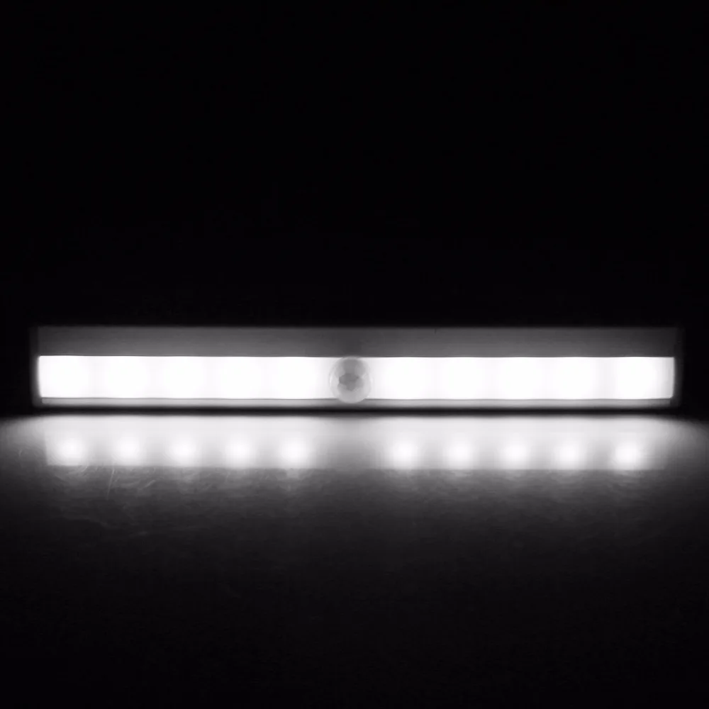 LightInBox USB 10LED Naktį Šviesos Keliu, Laiptai, Sienos, Šaldytuvas ir SPINDULIŲ Judesio Jutiklis LED Sienos Šviesiai Šiltai / šaltai Balta