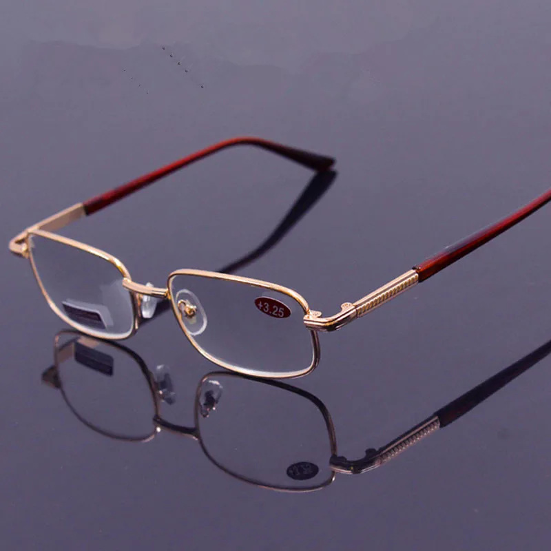 Mados Metalo vyriški Akiniai Skaitymui moterų kristalų, Stiklo lęšiai Toliaregystės Presbyopia akiniai +0,50 iki +100 +200 +250 +600