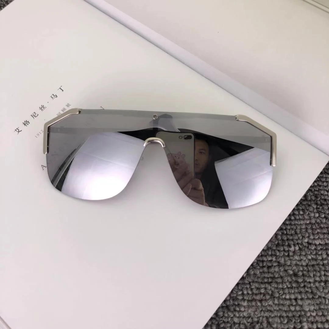 Mados didelis rėmas vientisas aikštė akiniai nuo saulės vyrams uv400 naujas auksas, sidabras lęšiai asmeninį šešėlis akiniai nuo saulės Oculos de sol