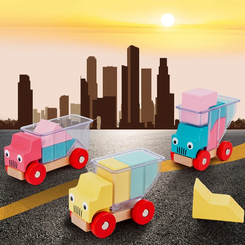 Medinis Sunkvežimis, Pakrautas Žaidimo Kūrimo Bloką, Žaislai Anksti Švietimo Tėvų-Vaikų Interaktyvus Žaidimas Bamblys Mokymosi Žaislai
