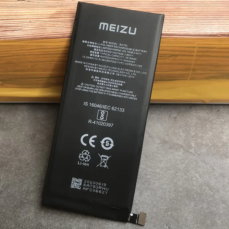 Meizu Originalus 3510mAh BA793 Baterija Meizu Pro 7 Plius M793Q M793M M793H mobilusis Telefonas