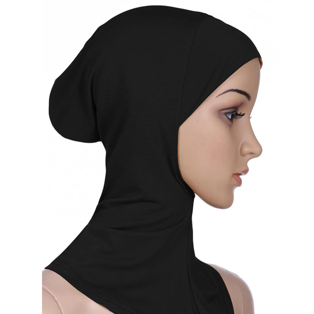 Moterų Islamo Pagal Šalikas Nešioti Musulmonų Visiškai Padengti Vidinį Hijab Kepurės Minkštos vientisos Spalvos Moterų Musulmonių Galvos Turbaną variklio Dangčio