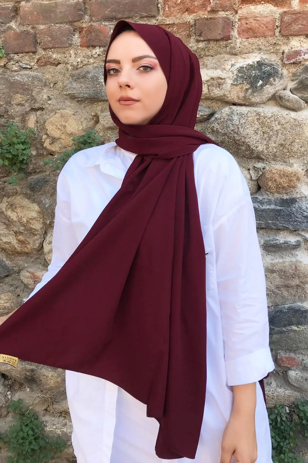 Moterų Mados Musulmonų Šalikai, Šaliai, Kaklaskarės Skara Hijab Turkijos Medvilnės Atspausdinti Skara Atsitiktinis Raštuotas 2020-2021 Bordo Medina Savo Šilko Skara