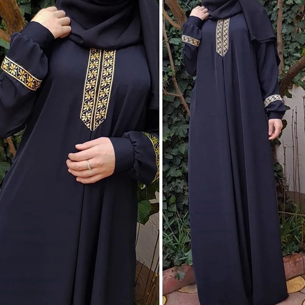 Moterų Plius Dydis Spausdinti Abaja Jilbab Musulmonų Maxi Suknelė Atsitiktinis Kaftan Ilga Suknelė islamo drabužių caftan marocain abaja turkija