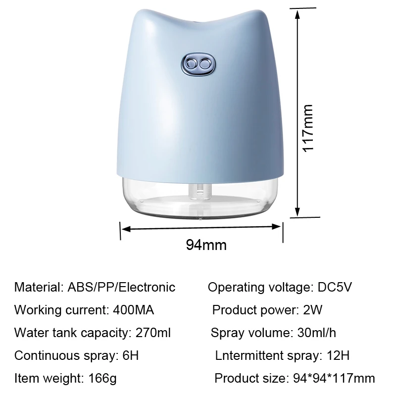 Nauja Klipa Drėkintuvas Ultragarsinis Mini USB Fogger LED Valytuvas Aromaterapijoje eterinis Aliejus Difuzoriaus Automobilio oro gaiviklis