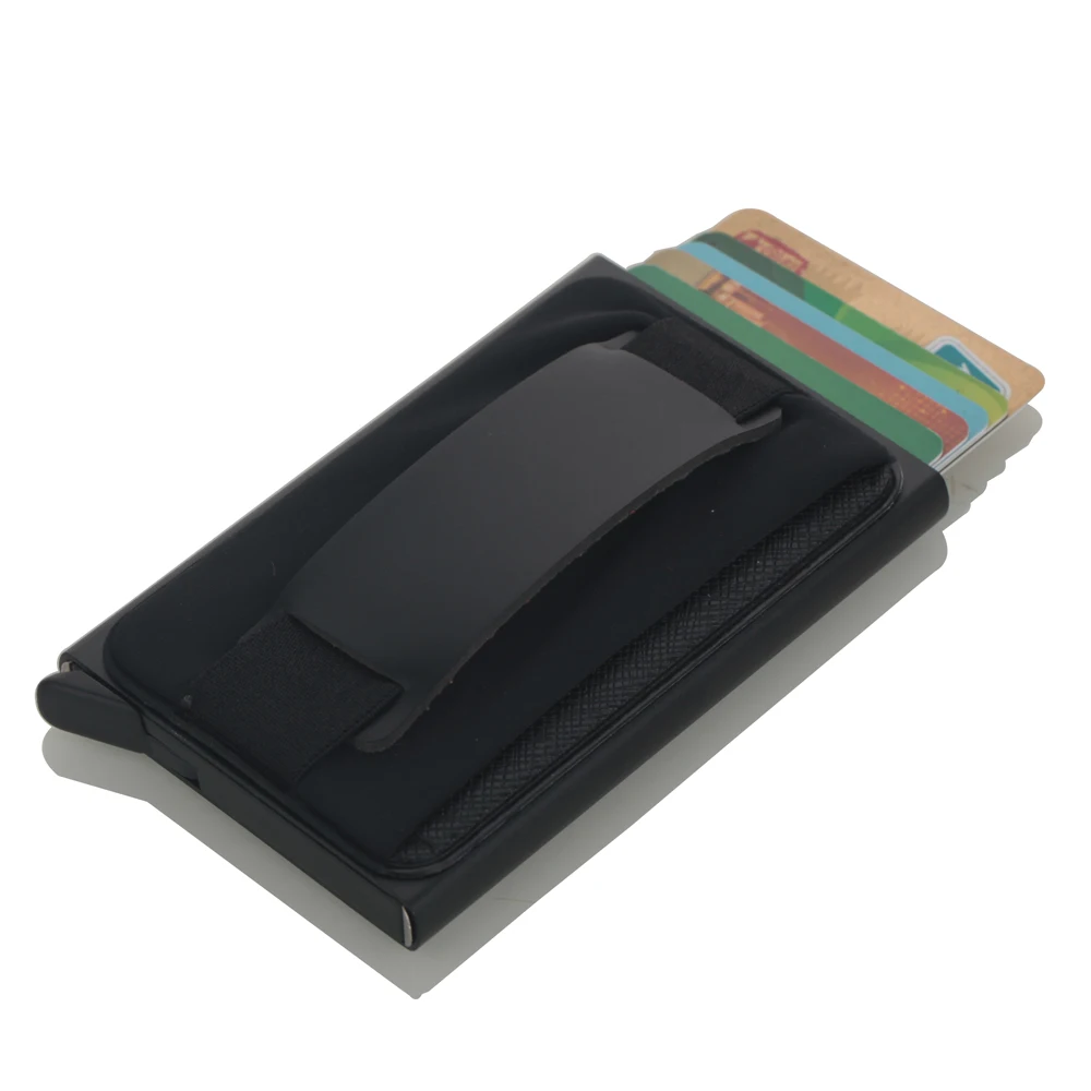 Naujas Vyrų Kredito kortelės turėtojas Automatinis kortelės turėtojas Aliuminio Mini Piniginė Kišenėje ID Kortelės RDA Blokavimo piniginės