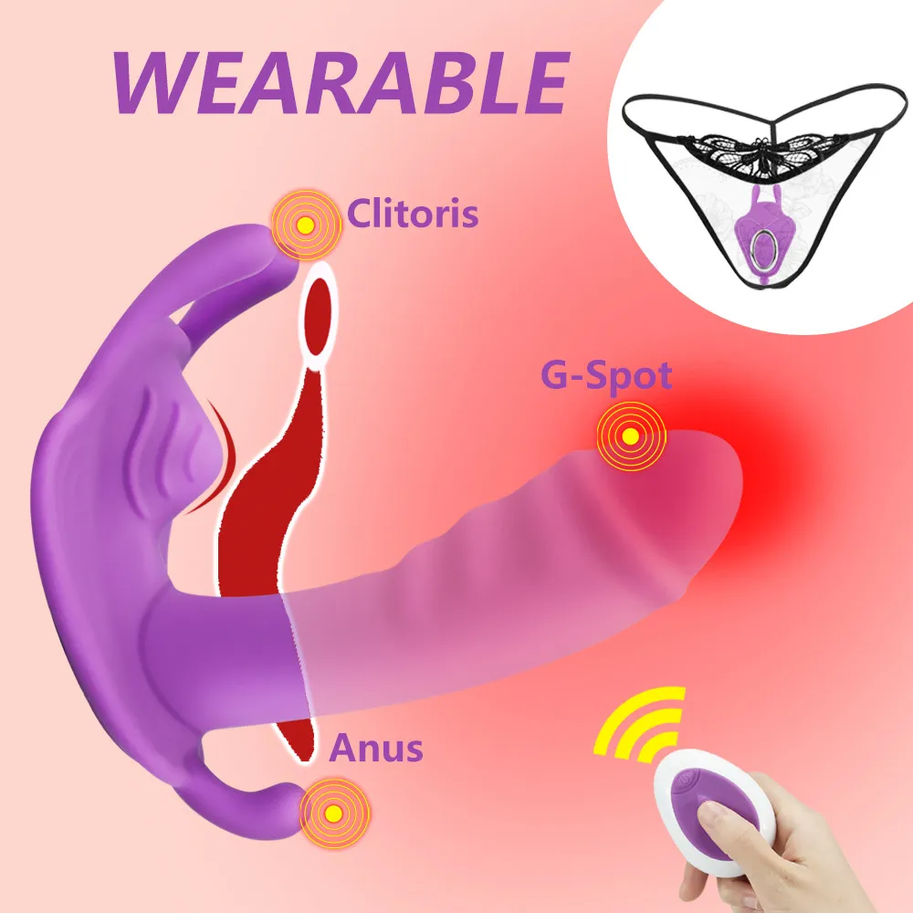 Nešiojami Drugelis Dildo Vibratorius Suaugusiųjų Sekso Žaislai Moterims, G Spot Klitorio Stimuliatorius Belaidžio Kontrolės Kelnaitės Dildo, Vibratoriai