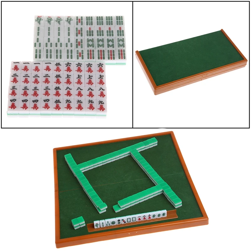 Nešiojamų Mini 144 Mahjong Nustatyti Mah jong Lentelė Tradicinis Žaidimas Kelionės Sulankstomas