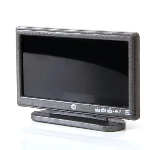 OKI-Miniatiūriniai Lėlių Plačiaekranis Plokščias LCD TV su Nuotolinio Pilka Lėlių Gyvenimo Kambario Baldai