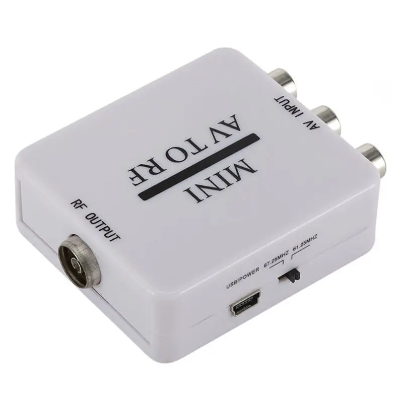 OOTDTY Mini HD Video Converter Box AV RF Vaizdo Adapteris Paramos RFAV RF, Scaler