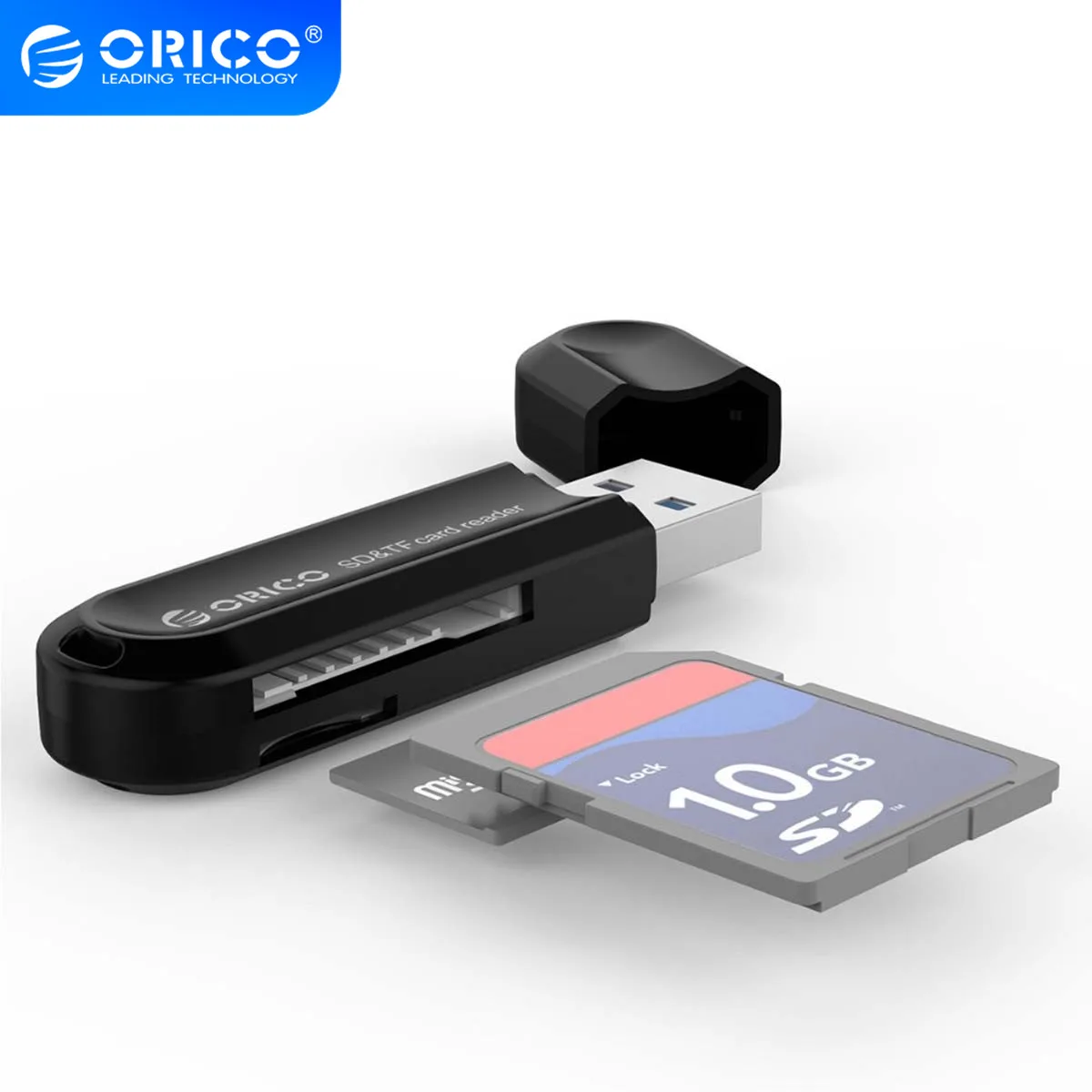 ORICO USB3.0 OTG Kortelių Skaitytuvas Mini USB3.0 Dual Card Reader parama SD TF Atminties Smart Didelės spartos Adapteris, skirtas PC Nešiojamas Kompiuteris