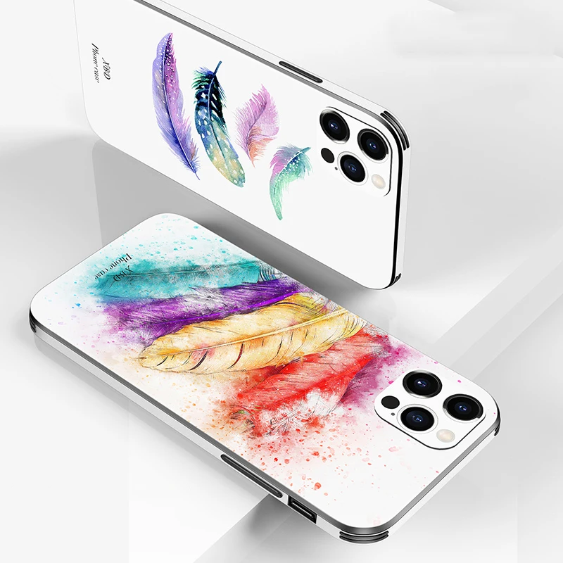 Objektyvo apsaugos Metalo Tekstūros Sienų Atveju IPhone 11 12 Mini Pro Max XR X XS 7 8 Plus SE 2020 atsparus smūgiams Padengti Fundas Coque