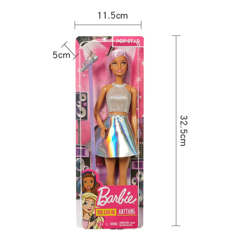 Originalias Barbie Fashionista Lėlės Roko Žvaigždės Roko Stiliaus Lėlės Mados Mergaičių Žaislai, Gimtadienio Dovana Bonecas Žaislai FBR37